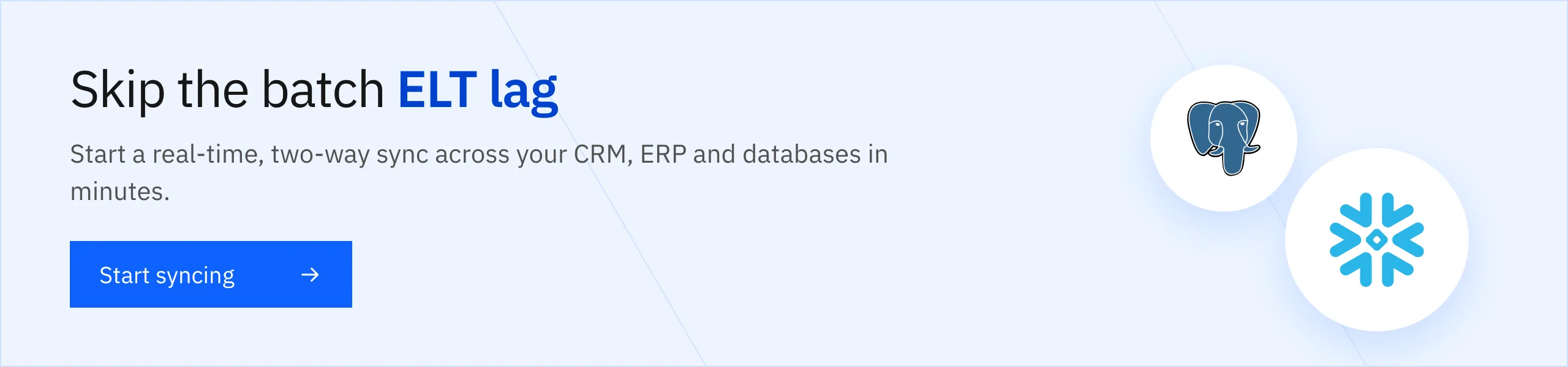 Skip the batch ELT lag. Start a real-time two-way sync with Stacksync
