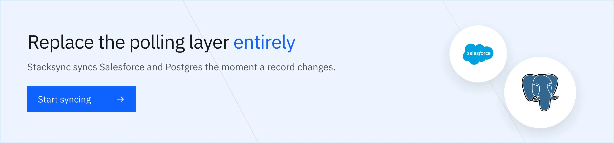 Replace the polling layer entirely with Stacksync.