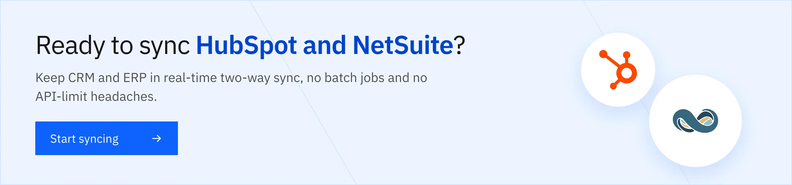Start syncing HubSpot and NetSuite with Stacksync