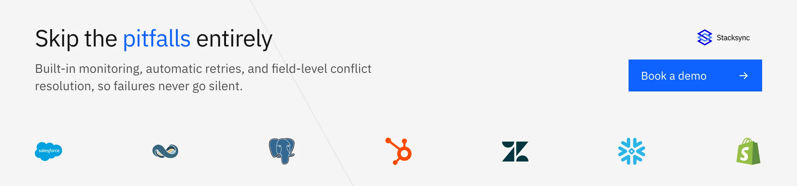 Avoid data integration pitfalls with built-in monitoring and automatic retries