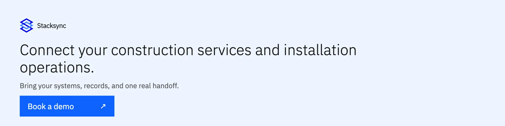 Book a demo for construction services and installation operations