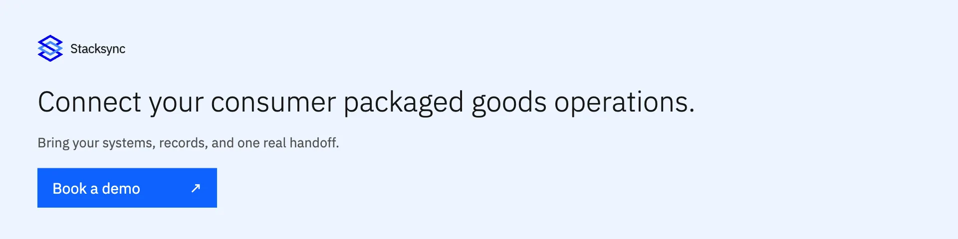Book a demo for consumer packaged goods operations
