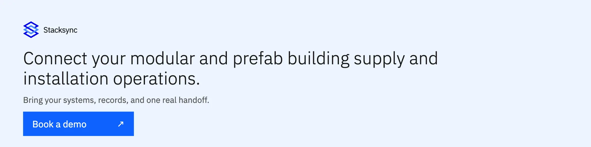 Book a demo for modular and prefab building supply and installation operations