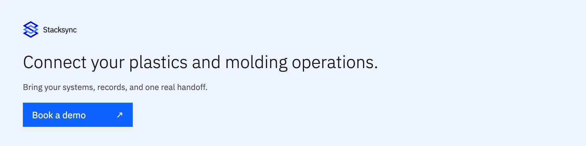 Book a demo for plastics and molding operations
